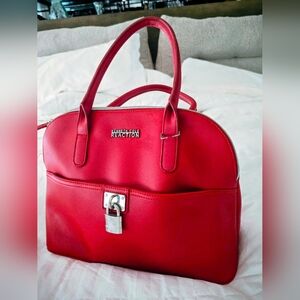 Kenneth Cole Reaction Satchel With Silver Trim